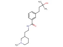 3-(3-hydroxy-3-methylbutyl)-N-[2-(1-methyl-3-piperidinyl)ethyl]benzamide