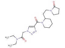 N,N-diethyl-2-[4-({2-[2-(2-oxo-1-pyrrolidinyl)ethyl]-1-piperidinyl}carbonyl)-1H-1,2,3-triazol-1-yl]acetamide