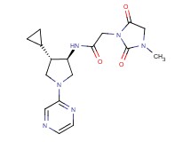 N-[(3R*,4S*)-4-cyclopropyl-1-(2-pyrazinyl)-3-pyrrolidinyl]-2-(3-methyl-2,5-dioxo-1-imidazolidinyl)acetamide