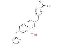 {9-(1H-imidazol-2-ylmethyl)-3-[(2-isopropyl-1,3-oxazol-4-yl)methyl]-3,9-diazaspiro[5.5]undec-1-yl}methanol