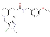 3-{1-[(5-chloro-1,3-dimethyl-1H-pyrazol-4-yl)methyl]-3-piperidinyl}-N-(3-methoxybenzyl)propanamide