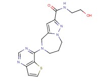 N-(2-hydroxyethyl)-5-thieno[3,2-d]pyrimidin-4-yl-5,6,7,8-tetrahydro-4H-pyrazolo[1,5-a][1,4]diazepine-2-carboxamide