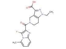 1-ethyl-5-[(3-fluoro-5-methylimidazo[1,2-a]pyridin-2-yl)carbonyl]-4,5,6,7-tetrahydro-1H-pyrazolo[4,3-c]pyridine-3-carboxylic acid