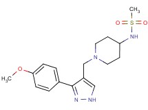 N-(1-{[3-(4-methoxyphenyl)-1H-pyrazol-4-yl]methyl}piperidin-4-yl)methanesulfonamide