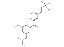 4-(3-{[(3R*,5S*)-3-[(dimethylamino)methyl]-5-(hydroxymethyl)piperidin-1-yl]carbonyl}phenyl)-2-methylbutan-2-ol