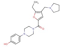 4-{4-[5-ethyl-4-(1-pyrrolidinylmethyl)-2-furoyl]-1-piperazinyl}phenol bis(trifluoroacetate) (salt)