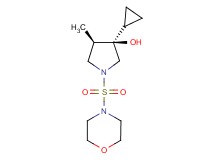 (3R*,4R*)-3-cyclopropyl-4-methyl-1-(4-morpholinylsulfonyl)-3-pyrrolidinol