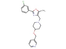 3-{[(1-{[2-(3-chlorophenyl)-5-methyl-1,3-oxazol-4-yl]methyl}-4-piperidinyl)oxy]methyl}pyridine