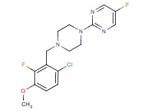 2-[4-(6-chloro-2-fluoro-3-methoxybenzyl)piperazin-1-yl]-5-fluoropyrimidine