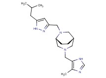 (1S*,5R*)-6-[(5-isobutyl-1H-pyrazol-3-yl)methyl]-3-[(4-methyl-1H-imidazol-5-yl)methyl]-3,6-diazabicyclo[3.2.2]nonane
