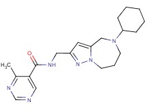 N-[(5-cyclohexyl-5,6,7,8-tetrahydro-4H-pyrazolo[1,5-a][1,4]diazepin-2-yl)methyl]-4-methylpyrimidine-5-carboxamide