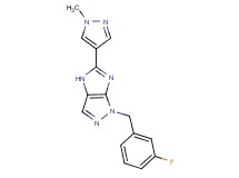 1-(3-fluorobenzyl)-5-(1-methyl-1H-pyrazol-4-yl)-1,4-dihydroimidazo[4,5-c]pyrazole