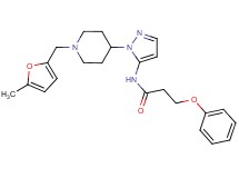 N-(1-{1-[(5-methyl-2-furyl)methyl]-4-piperidinyl}-1H-pyrazol-5-yl)-3-phenoxypropanamide
