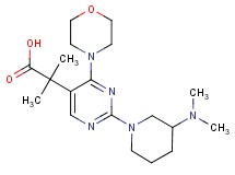 2-{2-[3-(dimethylamino)piperidin-1-yl]-4-morpholin-4-ylpyrimidin-5-yl}-2-methylpropanoic acid