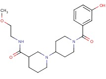 1'-(3-hydroxybenzoyl)-N-(2-methoxyethyl)-1,4'-bipiperidine-3-carboxamide