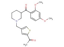 1-(4-{[3-(2,4-dimethoxybenzoyl)-1-piperidinyl]methyl}-2-thienyl)ethanone