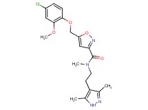 5-[(4-chloro-2-methoxyphenoxy)methyl]-N-[2-(3,5-dimethyl-1H-pyrazol-4-yl)ethyl]-N-methyl-3-isoxazolecarboxamide