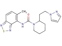 N-(5-methyl-2,1,3-benzothiadiazol-4-yl)-2-[2-(1H-pyrazol-1-yl)ethyl]piperidine-1-carboxamide