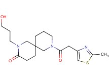 2-(3-hydroxypropyl)-8-[(2-methyl-1,3-thiazol-4-yl)acetyl]-2,8-diazaspiro[5.5]undecan-3-one