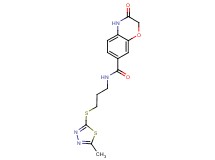 N-{3-[(5-methyl-1,3,4-thiadiazol-2-yl)thio]propyl}-3-oxo-3,4-dihydro-2H-1,4-benzoxazine-7-carboxamide
