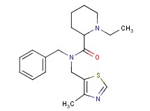 N-benzyl-1-ethyl-N-[(4-methyl-1,3-thiazol-5-yl)methyl]piperidine-2-carboxamide
