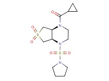 (4aR*,7aS*)-1-(cyclopropylcarbonyl)-4-(1-pyrrolidinylsulfonyl)octahydrothieno[3,4-b]pyrazine 6,6-dioxide