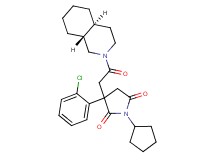 3-(2-chlorophenyl)-1-cyclopentyl-3-{2-[(4aS*,8aR*)-octahydro-2(1H)-isoquinolinyl]-2-oxoethyl}-2,5-pyrrolidinedione