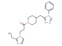 1-[3-(2-ethyl-1H-imidazol-1-yl)propanoyl]-4-[(4-phenyl-4H-1,2,4-triazol-3-yl)methyl]piperidine
