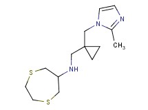 1,4-dithiepan-6-yl({1-[(2-methyl-1H-imidazol-1-yl)methyl]cyclopropyl}methyl)amine
