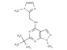 6-tert-butyl-1-methyl-N-[(1-methyl-1H-imidazol-2-yl)methyl]-1H-pyrazolo[3,4-d]pyrimidin-4-amine