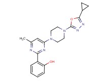 2-{4-[4-(5-cyclopropyl-1,3,4-oxadiazol-2-yl)piperazin-1-yl]-6-methylpyrimidin-2-yl}phenol