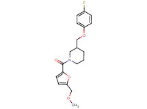 3-[(4-fluorophenoxy)methyl]-1-[5-(methoxymethyl)-2-furoyl]piperidine