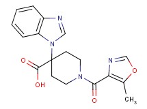 4-(1H-benzimidazol-1-yl)-1-[(5-methyl-1,3-oxazol-4-yl)carbonyl]piperidine-4-carboxylic acid