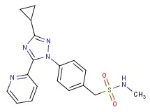 1-[4-(3-cyclopropyl-5-pyridin-2-yl-1H-1,2,4-triazol-1-yl)phenyl]-N-methylmethanesulfonamide