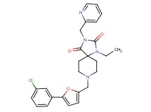 8-{[5-(3-chlorophenyl)-2-furyl]methyl}-1-ethyl-3-(2-pyridinylmethyl)-1,3,8-triazaspiro[4.5]decane-2,4-dione