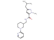 3-isobutyl-1-methyl-N-{[1-(2-pyridinyl)-3-piperidinyl]methyl}-1H-pyrazole-5-carboxamide