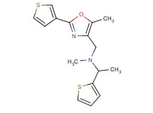 N-methyl-N-{[5-methyl-2-(3-thienyl)-1,3-oxazol-4-yl]methyl}-1-(2-thienyl)ethanamine