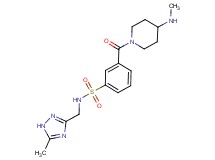 3-{[4-(methylamino)piperidin-1-yl]carbonyl}-N-[(5-methyl-1H-1,2,4-triazol-3-yl)methyl]benzenesulfonamide