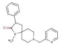 1-methyl-3-phenyl-8-(2-pyridinylmethyl)-1,8-diazaspiro[4.5]decan-2-one