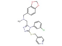 (1,3-benzodioxol-5-ylmethyl)({4-(3-chlorophenyl)-5-[(4-pyridinylmethyl)thio]-4H-1,2,4-triazol-3-yl}methyl)methylamine