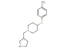 4-[(4-methylphenyl)thio]-1-(3-pyrrolidinylmethyl)piperidine