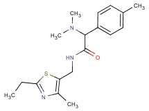 2-(dimethylamino)-N-[(2-ethyl-4-methyl-1,3-thiazol-5-yl)methyl]-2-(4-methylphenyl)acetamide