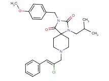 8-[(2Z)-2-chloro-3-phenyl-2-propen-1-yl]-1-isobutyl-3-(4-methoxybenzyl)-1,3,8-triazaspiro[4.5]decane-2,4-dione
