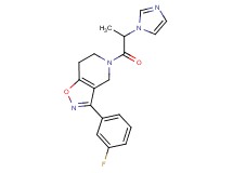 3-(3-fluorophenyl)-5-[2-(1H-imidazol-1-yl)propanoyl]-4,5,6,7-tetrahydroisoxazolo[4,5-c]pyridine