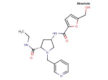 (4S)-N-ethyl-4-{[5-(hydroxymethyl)-2-furoyl]amino}-1-(pyridin-3-ylmethyl)-L-prolinamide