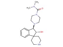 4-[rel-(2R,3R)-2-hydroxy-2,3-dihydrospiro[indene-1,4'-piperidin]-3-yl]-N,N-dimethyl-1-piperazinecarboxamide bis(trifluoroacetate) (salt)