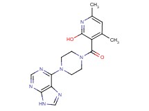 4,6-dimethyl-3-{[4-(9H-purin-6-yl)-1-piperazinyl]carbonyl}-2-pyridinol