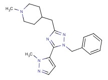 4-{[1-benzyl-5-(1-methyl-1H-pyrazol-5-yl)-1H-1,2,4-triazol-3-yl]methyl}-1-methylpiperidine
