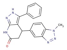 4-(1-methyl-1H-1,2,3-benzotriazol-5-yl)-3-phenyl-2,4,5,7-tetrahydro-6H-pyrazolo[3,4-b]pyridin-6-one