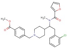 methyl 4-[(4-{2-(2-chlorophenyl)-1-[2-furoyl(methyl)amino]ethyl}-1-piperidinyl)methyl]benzoate